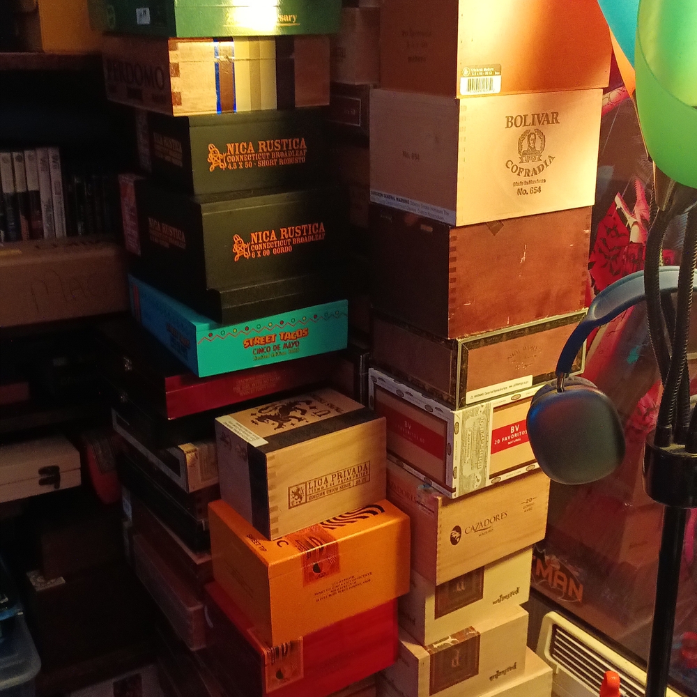 50+ Different Size, Shape & Color Wooden Empty Cigar Bokes